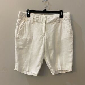 Old Navy White Linen Shorts Women Size 10